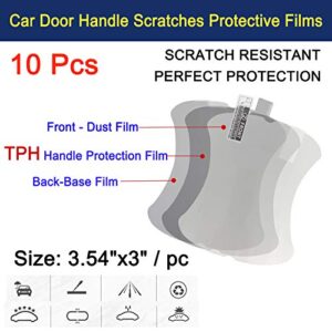 Voroly 10 PCS Car Door Handle Protector Universal Transparent Car Door Handles Cup Protector Car Door Scratch Protector Vinyl Films