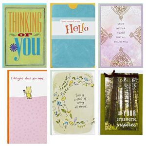 hallmark special connections thinking of you card assortment (6 cards and 6 envelopes) (1399rzc1013)