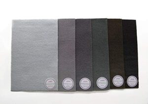 sue spargo 1/64 cuts of merino wool fabric, pack of six colors - greys