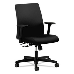 hon it105cu10 ignition series fabric low-back task chair, supports 300 lbs, black seat-back-base