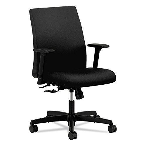 HON It105cu10 Ignition Series Fabric Low-Back Task Chair, Supports 300 Lbs, Black Seat-Back-Base