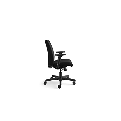 HON It105cu10 Ignition Series Fabric Low-Back Task Chair, Supports 300 Lbs, Black Seat-Back-Base