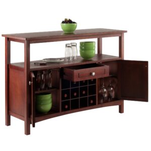 Winsome Colby Buffet Cabinet, Walnut, 45.51x15.75x32.05