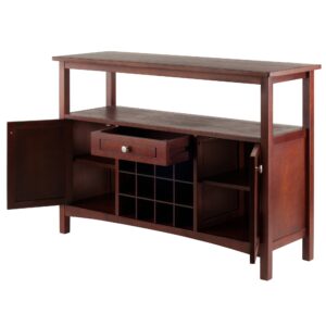 Winsome Colby Buffet Cabinet, Walnut, 45.51x15.75x32.05
