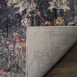 SAFAVIEH Bristol Collection 7' Square Grey/Multi BTL445H Boho Chic Distressed Area Rug