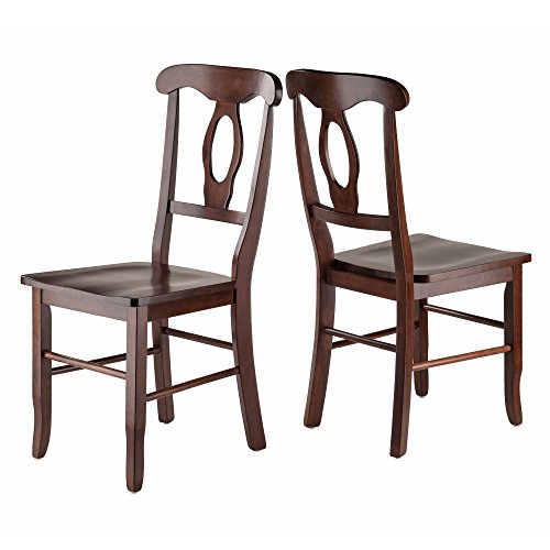 Winsome Inglewood 5-PC Set Table w/ 4 Key Hole Back Chairs Dining, Walnut