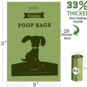 Dog Poop Bag Biodegradable Scented: Leak Proof Dog Waste Bags With 1 Dispenser, Eco-Friendly Poop Bags 26 Rolls Refills -390 Counts