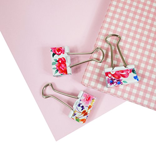 Cute Decorative Binder Clips - Best for Home and Office - Binds and Keeps Stack of Papers Fastened - Organize Papers Beautifully, Neat and in a Fun Way - Medium Size 1" - 32 Pack - Makes A Great Gift