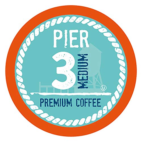 Pier 3 Medium Roast Coffee Pods, Compatible with 2.0 K-Cup Brewers, 24 Count (Pack of 4)