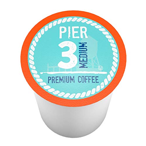 Pier 3 Medium Roast Coffee Pods, Compatible with 2.0 K-Cup Brewers, 24 Count (Pack of 4)