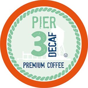 pier 3 light roast coffee pods, compatible with 2.0 k-cup brewers, 40 count