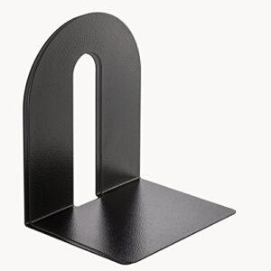 Officemate Bookends, Heavy Weighted 10-inch Steel, Black (93182)