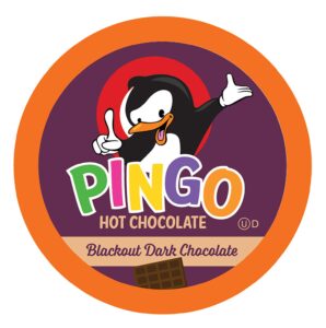 pingo dark hot chocolate pods for keurig k-cup brewers, blackout, 40 count