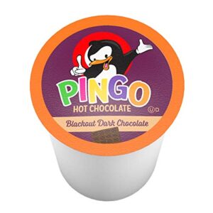 Pingo Dark Hot Chocolate Pods for Keurig K-Cup Brewers, Blackout, 40 Count