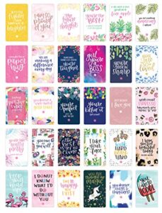 bloom daily planners encouragement card deck - cute inspirational quote cards - just because cards - set of thirty 2" x 3.5" cards - assorted designs