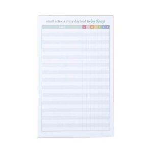 erin condren designer notepad - daily habit tracker notepad that tracks up to 26 habits, 7 days a week. portable to take on travel to track habits. color coded days