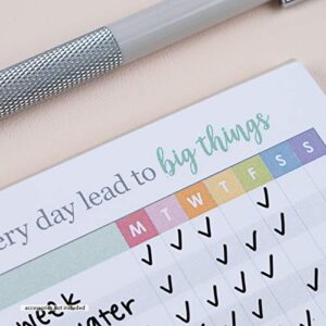 Erin Condren Designer Notepad - Daily Habit Tracker Notepad That Tracks Up to 26 Habits, 7 Days a Week. Portable to Take on Travel to Track Habits. Color Coded Days