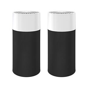 blueair air purifier (2-pack) for home large room up to 772sqft in 60 min, hepasilent 17db on low, wildfire, removes particles like smoke allergens dust mold pet hair odor bacteria, blue 411, gray