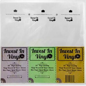 50 Master Sleeves Rice Paper Anti Static LP Inner Sleeves Mobile Fidelity MFSL Style Vinyl Record Sleeves Provide Your LP Collection with the Proper Protection - Invest In Vinyl