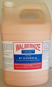 walbernize rv super seal for autos, rvs, airstream, boats, planes to protect new paint 1 gallon container
