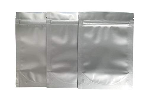 7.5 Mil Mylar Bags/Pouches - Multiple Sizes Genuine Odor-Proof Aluminum Foil-Lined Bag for Long Term Food, Grain, Baking, Storage Container (50) (5"x7"x3"gussetted zip seal)