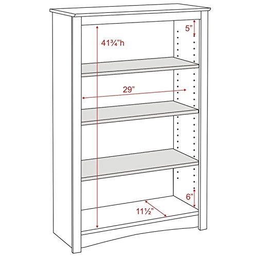 Atlin Designs 48" 4 Shelf Bookcase in Espresso