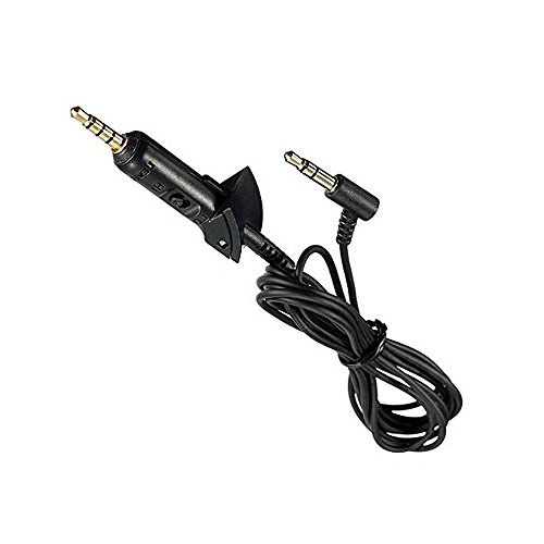 QC15 Headphone Replacement Cable Audio Cord Extension Wire Compatible with Bose QuietComfort 15 QC15 QC 15 QC2 Headphones (Without Mic, Black)