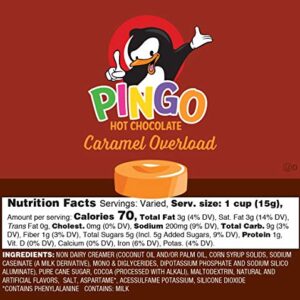 Pingo Hot Chocolate Pods for Keurig K-Cup Brewers, Caramel Overload 40 Count