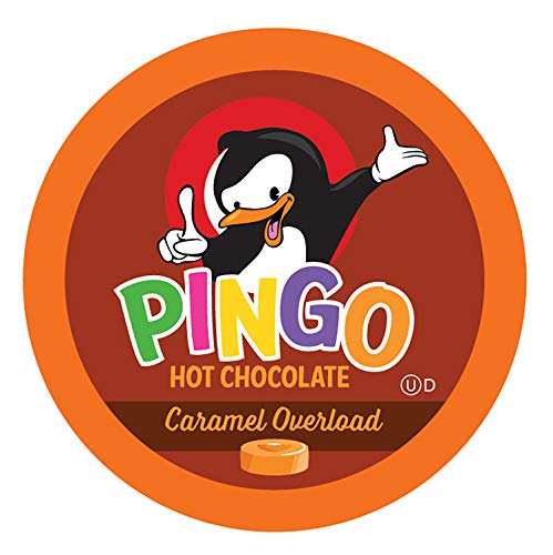 Pingo Hot Chocolate Pods for Keurig K-Cup Brewers, Caramel Overload 40 Count