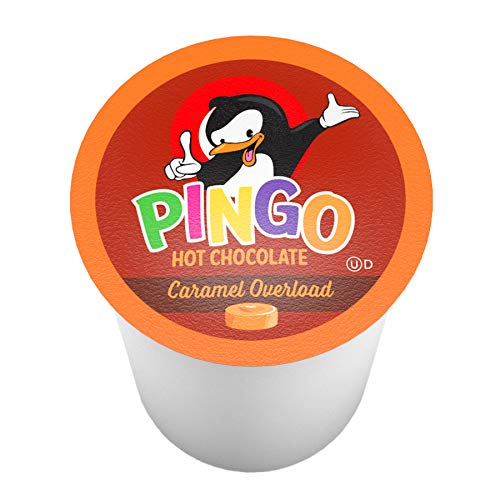 Pingo Hot Chocolate Pods for Keurig K-Cup Brewers, Caramel Overload 40 Count