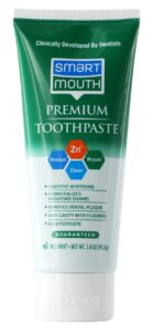 smartmouth premium toothpaste, travel friendly 3.4 ounce size