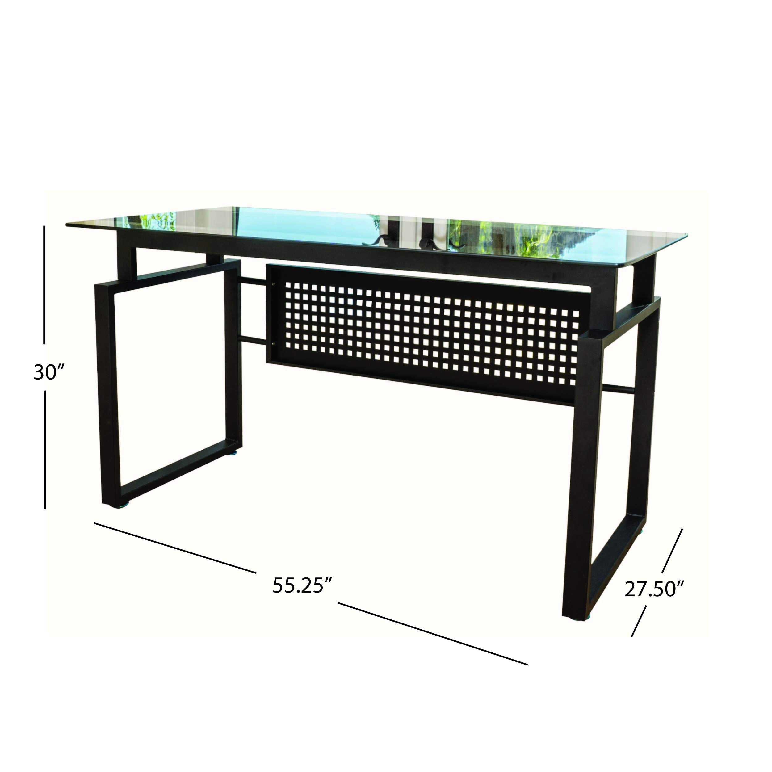 Christopher Knight Home Fiske Glass Office Computer Desk, Black