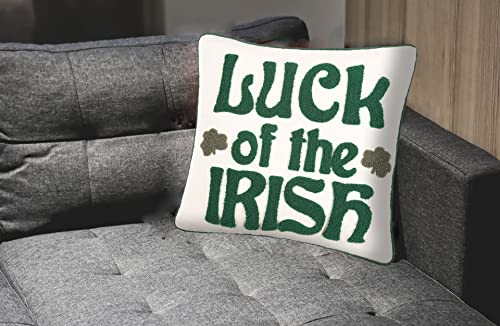 C&F Home 18" x 18" Luck of The Irish Clover St. Patrick's Pillow 18" x 18" Green