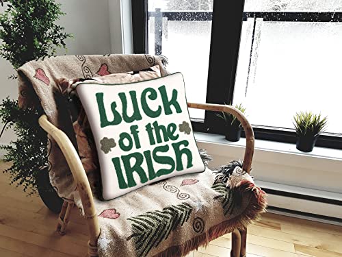 C&F Home 18" x 18" Luck of The Irish Clover St. Patrick's Pillow 18" x 18" Green