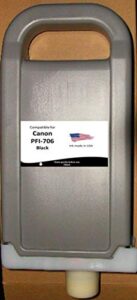 non-oem compatible canon pfi-706bk cartridge- black