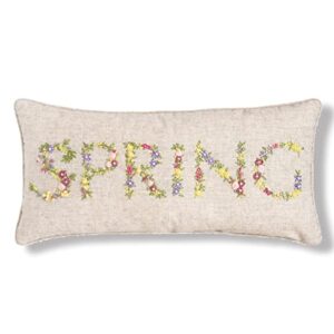 C&F Home Spring Ribbon Art Pillow 12 x 24 Green