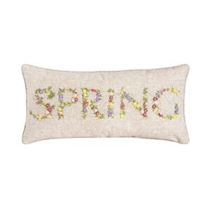 C&F Home Spring Ribbon Art Pillow 12 x 24 Green