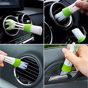 Mini Duster for Car Air Vent, Set of 3 Automotive Air Conditioner Cleaner and Brush, Dust Collector Cleaning Cloth Tool for Keyboard Window Leaves Blinds Shutter Glasses Fan