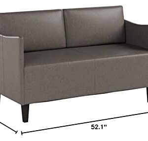 Christopher Knight Home Nyx Leather Loveseat, Grey