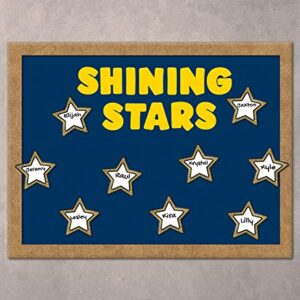 Carson Dellosa – Gold Glitter Stars Colorful Cut-Outs, Classroom Décor, 36 Pieces