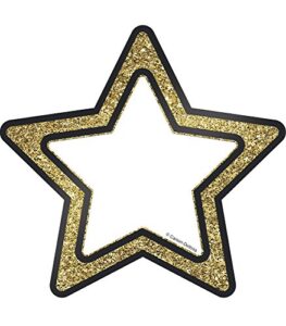 carson dellosa – gold glitter stars colorful cut-outs, classroom décor, 36 pieces