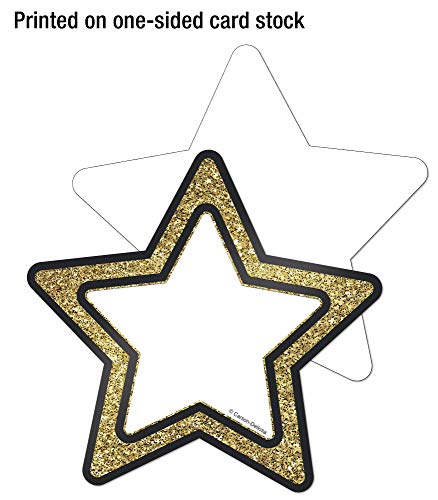 Carson Dellosa – Gold Glitter Stars Colorful Cut-Outs, Classroom Décor, 36 Pieces