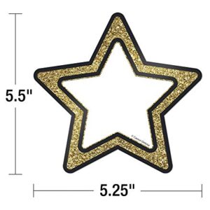 Carson Dellosa – Gold Glitter Stars Colorful Cut-Outs, Classroom Décor, 36 Pieces