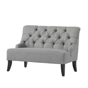 christopher knight home nicole fabric settee, grey, l 44.25 x w 29.75 x h 30.5