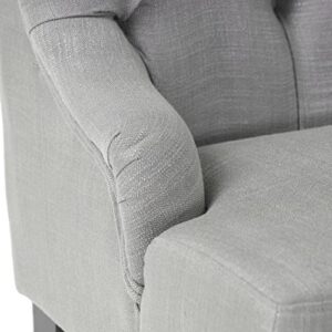 Christopher Knight Home Nicole Fabric Settee, Grey, L 44.25 x W 29.75 x H 30.5