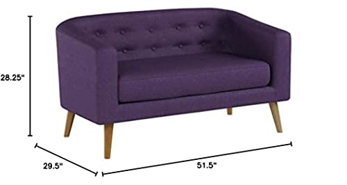 Christopher Knight Home Bridie Mid-Century Modern Loveseat, Muted Purple Fabric