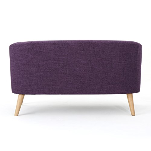 Christopher Knight Home Bridie Mid-Century Modern Loveseat, Muted Purple Fabric