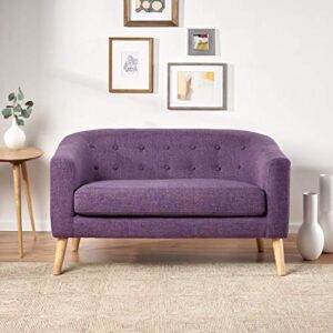 Christopher Knight Home Bridie Mid-Century Modern Loveseat, Muted Purple Fabric