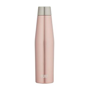 built 18-ounce apex perfect seal double wall vacuum insulated water bottle rose gold 5233259