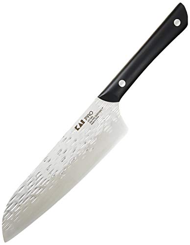 kai PRO Santoku Knife 7", NSF Certified for Use in Commercial Kitchens, Asian-Inspired Knife for All-Purpose Food Prep, Chef Knife Alternative, Hand-Sharpened Japanese Knife